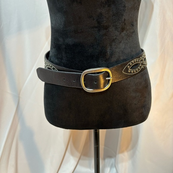 Fossil Leather Belt with Details Size M - Picture 6 of 16